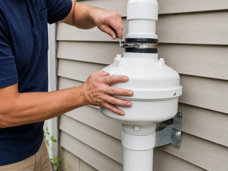 Radon Mitigation System Installation